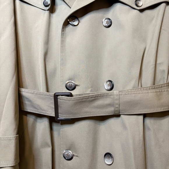 Vintage Richman Brothers Men’s Tan Trench Coat Removable Fur Liner 40R Vtg - Picture 5 of 12